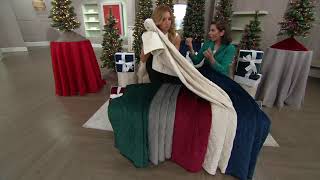 Dreamy Luxe 50x70quot Throw Blanket with Gift Box by Valerie on QVC [upl. by Kalvin]