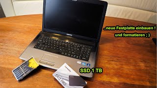 LAPTOP SSD FESTPLATTE EINBAUEN UND FORMATIEREN  TUTORIAL  FACTOREM [upl. by Helbon816]