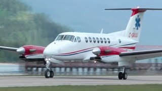 Carson Air Beechcraft Super King Air 350 Approach amp Landing [upl. by Shannon]