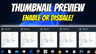 How To Enable or Disable Taskbar Thumbnail Preview in Windows [upl. by Norrv]