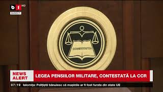 LEGEA PENSIILOR MILITARE CONTESTATĂ LA CCRȘtiri B1TV8 nov 2024 [upl. by Elahcar]