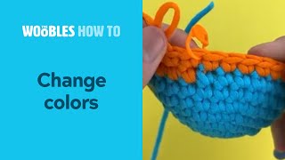 How to change colors in crochet [upl. by Yelyr281]