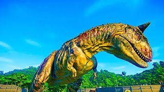 Carnotaurus All Skins Alpine Pattern amp Fight  Jurassic World Evolution [upl. by Baras961]