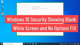 Windows 10 Security Showing Blank White Screen Windows Security Not Showing Any Options FIX [upl. by Antony]