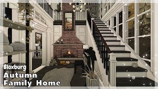 BLOXBURG Autumn Family Home Speedbuild interior  full tour Roblox House Build [upl. by Anthea]