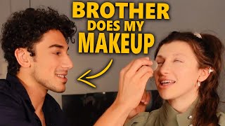 MY BROTHER DOES MY MAKEUP ft RebalD again [upl. by Annatnas371]