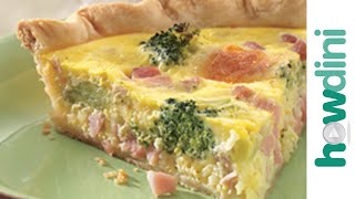 Quiche recipe  How to make ham and broccoli quiche [upl. by Yrellam881]