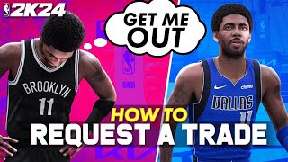 How to Request a Trade in NBA 2K24 [upl. by Anette]