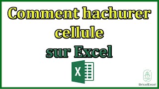 Comment hachurer une cellule sur Excel [upl. by Llecrup]