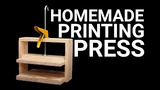 How To Make a Simple Printing Press [upl. by Siddra]