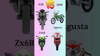 Ninja H2R vs Kawasaki KLX 300R shorts [upl. by Einhpets]