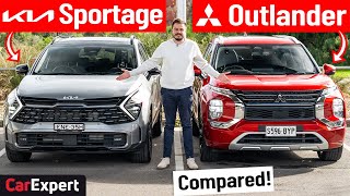 Kia Sportage v Mitsubishi Outlander comparison review A tough SUV battle [upl. by Yror]