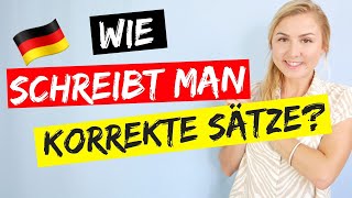 Richtig schreiben lernen Satzbau einfach erklärt │Deutsch A1  B2 [upl. by Charissa]