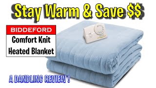 The Biddeford Comfort Knit Heated Blanket STAY WARM amp SAVE [upl. by Ttelrahc]