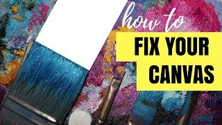 How to Reuse Old Canvas  Acrylic Art Tips for Beginners [upl. by Schwenk]