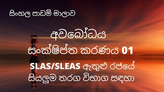 සිංහල පාඩම් මාලාව  සංක්ෂිප්තකරණය 01  Sinhala for Government Exam SLAS SLEAS [upl. by Yasmeen]