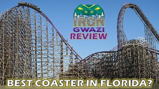 Iron Gwazi Review Busch Gardens Tampa RMC Hybrid Coaster  Best Coaster in Florida [upl. by Foscalina]