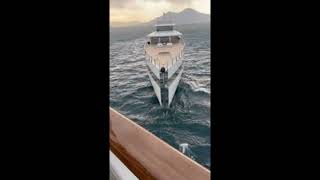 Steve Jobs 140 Million Yacht Collides with Mexican Billionaires Vessel in Naples [upl. by Atrice]