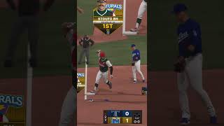 First Home Run in the MiLB mlbtheshow24 baseball gaming baseballhistory epicstoryline mlb [upl. by Hurleigh604]