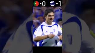 Portugal VS Greece 2004 UEFA Euro Final Highlights 4K youtube shorts football fifa euro2004 [upl. by Anirhtak]