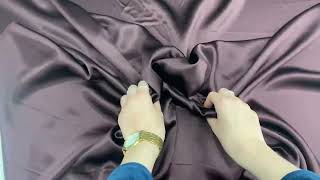 Silk Charmeuse Satin Raisin Brown 12001 [upl. by Lindly]