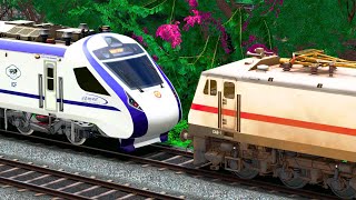 WAP7 SHUNTING VANDE BHARAT EXPRESS TRAIN  BUMPY RAILROAD  Train Simulator  Railwork  NTG GAMING [upl. by Atinaujnas]