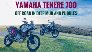 Yamaha Tenere 700 Off road in the mud puddles amp gravel [upl. by Annaiuq598]