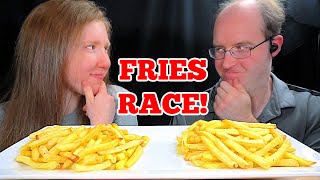 ASMR FRIES RACE MUKBANG EATING SOUNDS [upl. by Orofselet29]