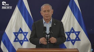 Otages tués à Gaza Netanyahu a quotle coeur briséquot mais veut maintenir la quotpression militairequot  AFP [upl. by Fifine]