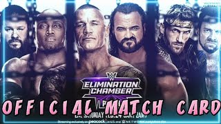 WWE ELIMINATION CHAMBER 2024 Official Match Card  Elimination Chamber 2024 All OFFICIAL MATCH CARD [upl. by Ydnelg103]