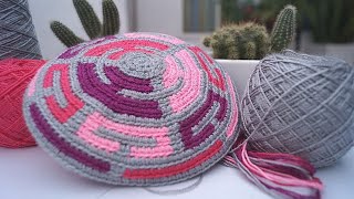 🌺 TUTORIAL Mini Mochila Wayúu Flores a Crochet  Parte 1 Base [upl. by Akvir761]