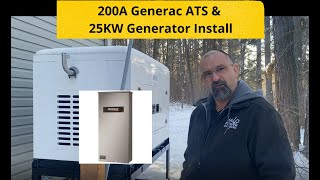 How We Did This Generac 200A ATS and 25 KW generator install [upl. by Elleirb]