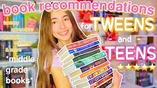 book recommendations for TWEENS and TEENS 🌟 middle grade book recs [upl. by Beniamino582]