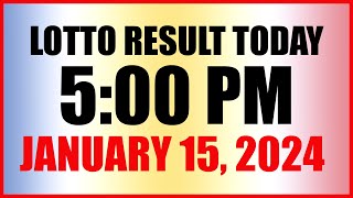 Lotto Result Today 5pm January 15 2024 Swertres Ez2 Pcso [upl. by Enitsugua241]