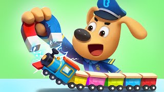 Magnetic Ball Monster  DrAntel Cartoon  Educational Videos  Sheriff Labrador  BabyBus [upl. by Garnette]