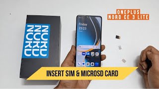 OnePlus Nord CE 3 Lite 5G How to insert SIM card and microSD card Nano SIM card and microSD card [upl. by Zevahc]