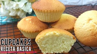 🛑Receta Básica  Cupcakes  Ponquesitos [upl. by Toolis]