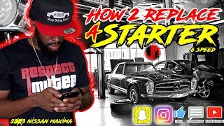 How To Replace A Starter on 2003 nissan maxima [upl. by Ramonda]