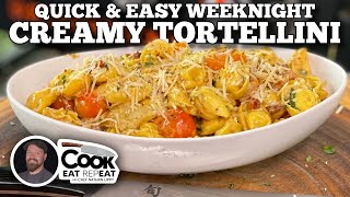 Quick amp Easy Weeknight Creamy Tortelloni  Blackstone Griddles [upl. by Etteb]