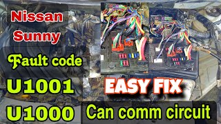 Nissan sunny U1001U1000 can comm circuit easy fix [upl. by Tehcac]