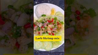 My basic delicious Lao style Larb Shrimp Mix fullrecipe shrimpwrap salad laofood food shorts [upl. by Riccardo]