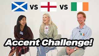 Scottish Irish and English Compare Accents For The First Time [upl. by Yna]