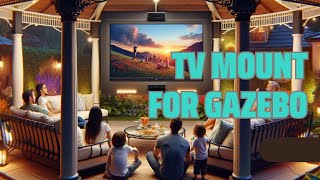 Wood gazebo tv mount ideas works on metal gazebos too Strap on gazebo tv mount  no drilling [upl. by Tcideneb958]