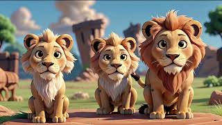 Brave Lion🦁 song and story for kidsnursery rhymes song for children [upl. by Eelyrag994]