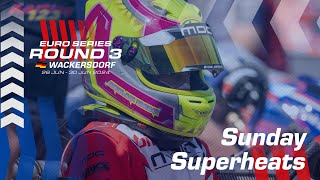 Sunday Superheats  Round 3 Wackersdorf Germany  IAME Euro Series 2024 [upl. by Parks]