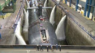 Repairing Billions  NATO Submarine Inside Advanced Dry Dock in France [upl. by Zilvia456]