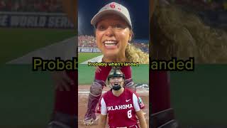 Jayda Coleman breaks down her epic WCWS HR robbery 🚨 [upl. by Arvell]