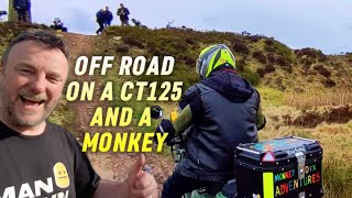 OFF ROADING ON A HONDA CT125 HUNTER CUB AND A MONKEY [upl. by Yelha]