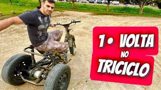 Primeira VOLTA de TESTE no TRICICLO 100cc do Amauri 🔥MOTOR de BIZ 🚀 TDS Garage 🔥 [upl. by Nuawaj]