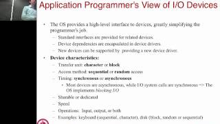 Lecture 18 IO systems and device drivers [upl. by Onder]